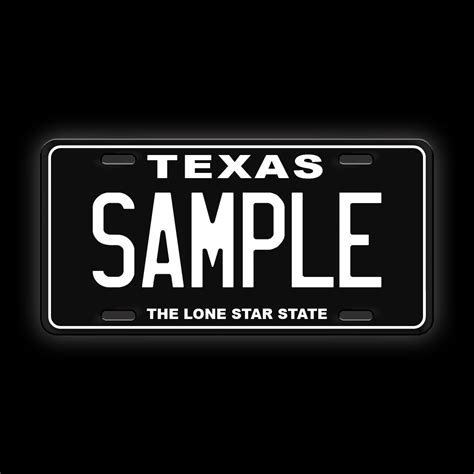 Black Custom Texas License Plate – Limitless Workshop