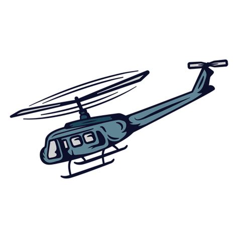 Design PNG E SVG De Helicóptero Azul Voando Para Camisetas