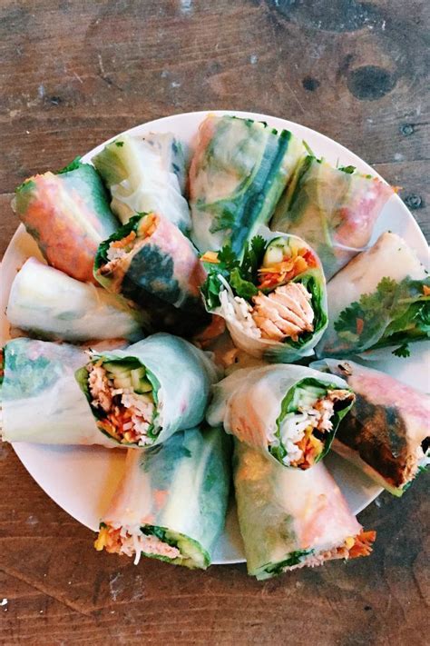 Salmon Spring Rolls Recipe Reluctant Entertainer