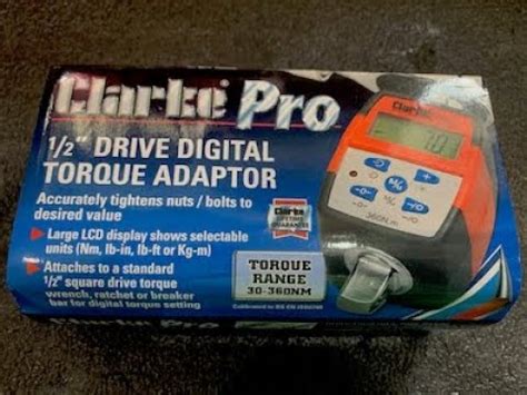 Clarke Pro 1 2 Drive Digital Torque Adaptor Torque Range 30 360nm YouTube