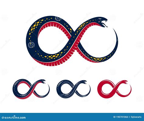 Snake Eating Its Own Tale Uroboros Snake In A Shape Of Infinity Symbol