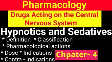 Sedatives And Hypnotics Pharmacology Sedatives And Hypnotics Chapter