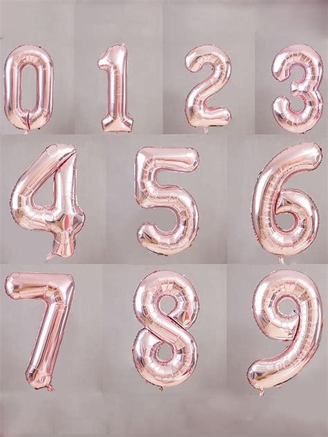 Decorative Number Balloon Pc Rose Gold