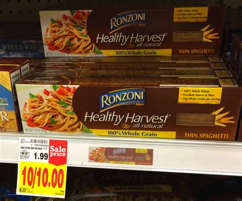 Ronzoni Healthy Harvest Pasta ONLY $0.50 at Kroger! - Kroger Krazy