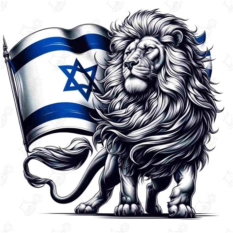 Majestic Lion of Israel Symbol of Strength and Pride PNG SVG Digital - Etsy