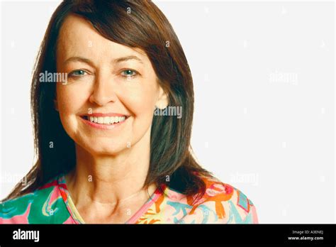 Portrait Of A Mature Woman Smiling Stock Photo Alamy