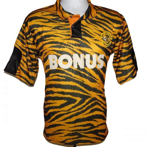 Hull City Home football shirt 1992 - 1993. Sponsored by Bonus