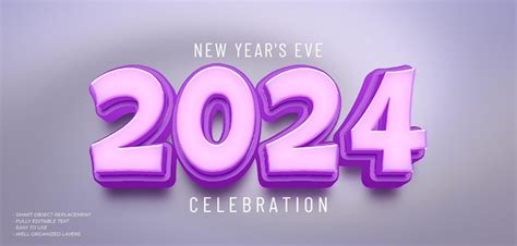 Premium Psd Psd Happy New Year D Text Effect With Purple