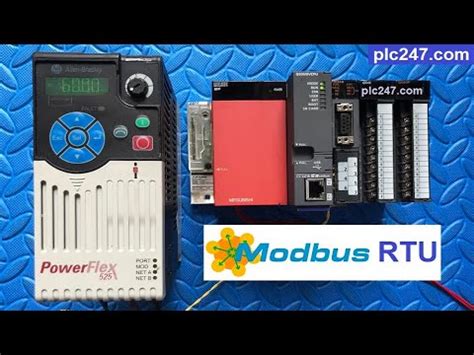 Mitsubishi Qj C N Modbus Rtu Powerflex Tutorial Youtube