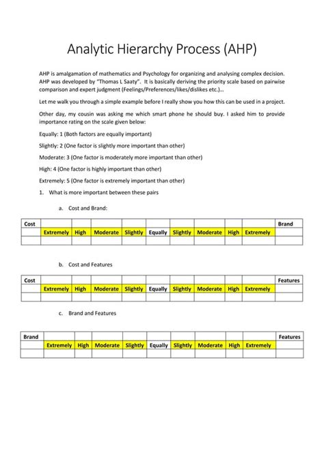 Analytic Hierarchy Process Pdf