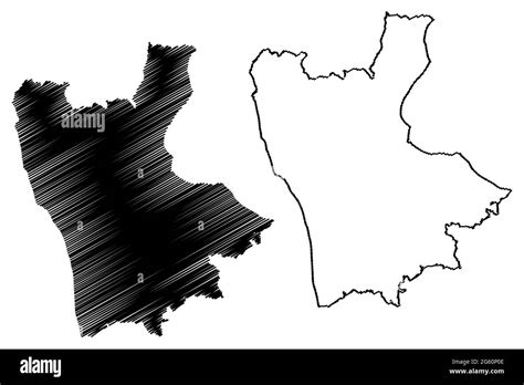 Cosenza province (Italy, Italian Republic, Calabria region) map vector illustration, scribble ...