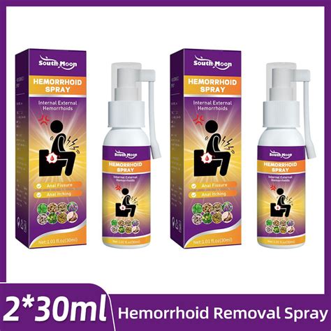 【painless Removal】south Moon Anal Hemorrhoid Spray Original 30ml Professional Hemorrhoid Removal