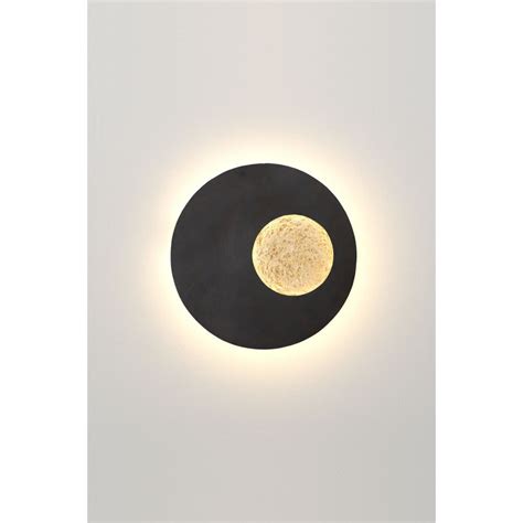 Holl Nder Luna Applique Led Marrone Oro Nero K Lampada It