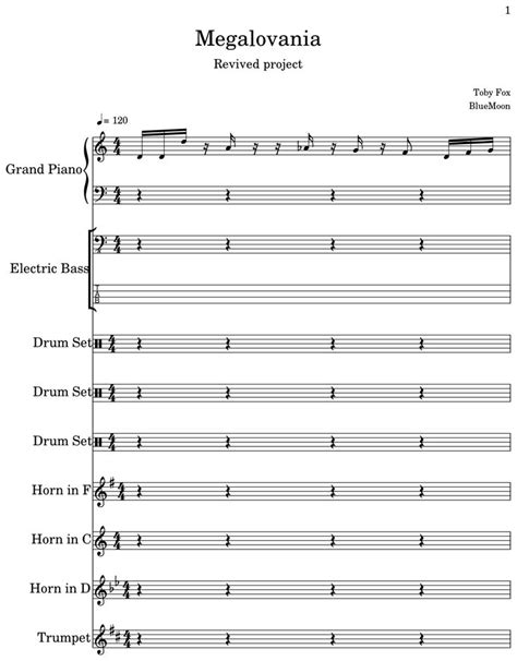 Epic Megalovania Sheet Music For Multiple Instruments