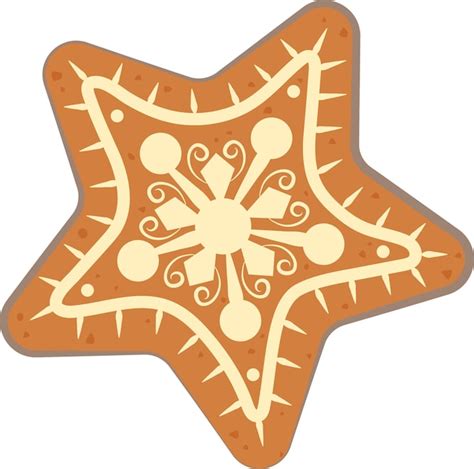 Bonito natal gingerbread star bake decoração doodle ilustração elemento