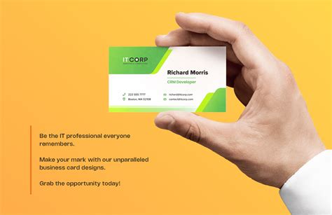 IT CRM Consulting Business Card Template In Illustrator Word PSD