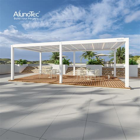 Alunotec Motorized Aluminium Awning Garden Sunshine Pavilion Smart