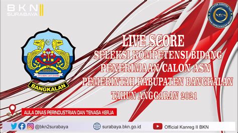 LIVE SCORE SKB CPNS PEMERINTAH KABUPATEN BANGKALAN T A 2021 10