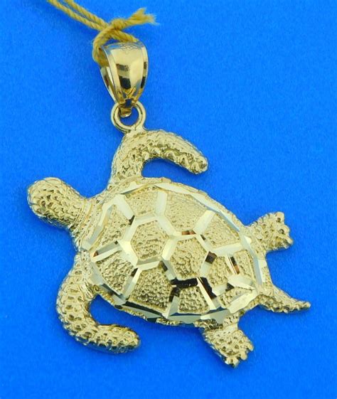 Sea Turtle Pendant 14k Island Sun Jewelry Beach Haven Nj