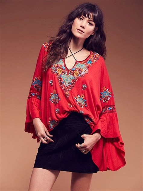 Butterfly Sleeve Bohemian Blouse Bell Sleeves Fashion Women