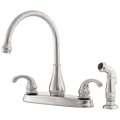 Price Pfister Treviso Stainless Steel 2 Handle High Arc Kitchen Faucet