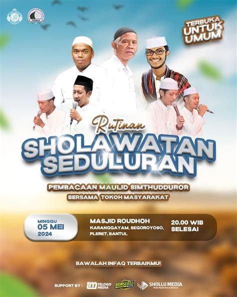 Pamflet Flyer Acara Sholawat Pengajian In 2024 Social Media Images