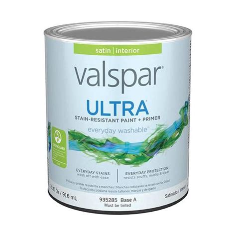 Valspar Ultra Ultra White Satin Tintable Interior Paint 1 Quart In The Interior Paint