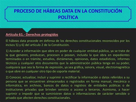 Proceso De Habeas Data