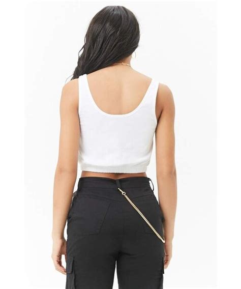 Forever 21（フォーエバー トゥエンティーワン）の「forever 21 Scoop Neck Cropped Tank Top