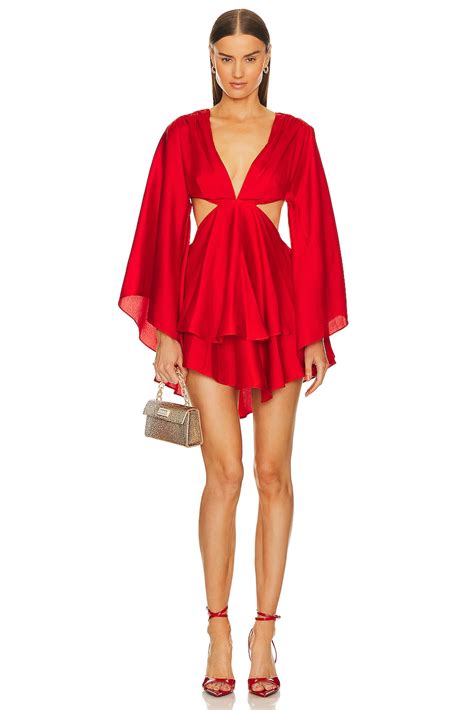 Michael Costello X Revolve Allete Dress In Red Revolve