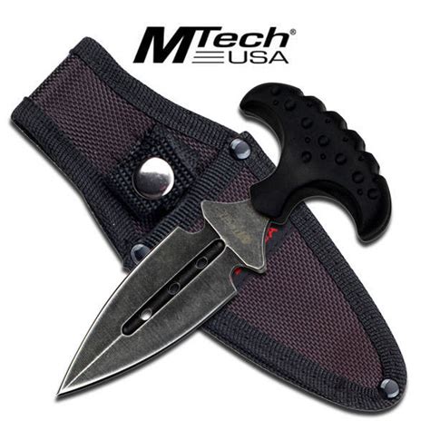 Mini Push Dagger Stonewash Finish Thick Blade Tbotech