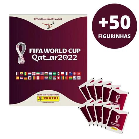 Livro Capa Mole Álbum Copa Do Mundo Qatar 2022 50 Figurinhas