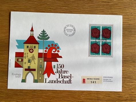 Luxus Brief Jahre Basel Landschaft Fdc Er Block Kaufen