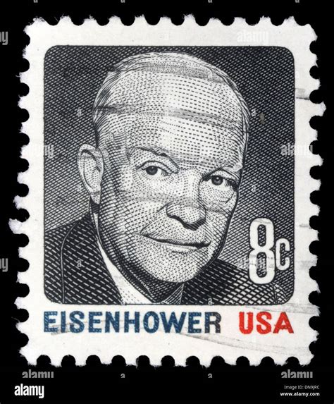 Us Postage Stamp Dwight Eisenhower Banque De Photographies Et Dimages