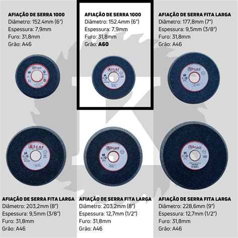 Rebolo Para Afiar Serra Fita 152 4x7 9 Grão A60 Alcar MercadoLivre