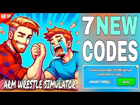 NEW CODES ARM WRESTLE SIMULATOR CODES JANUARY 2024 ROBLOX ARM