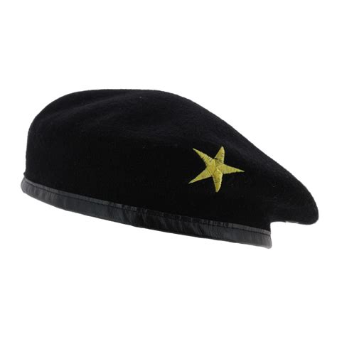 Beret Che Black Army Commando Beret In Wool Laulhère Reference 8562