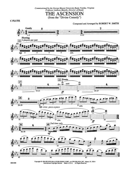 The Ascension (from The Divine Comedy): Flute by Robert W. Smith - Concert Band - Digital Sheet ...