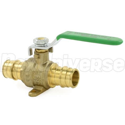 3 4 PEX A F1960 Expansion Brass Ball Valve W Drop Ears PexUniverse