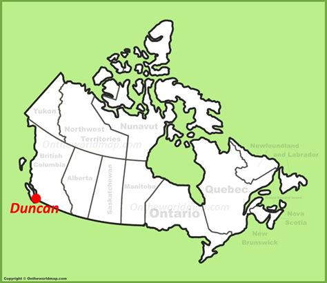 Duncan Map | British Columbia, Canada | Detailed Maps of Duncan