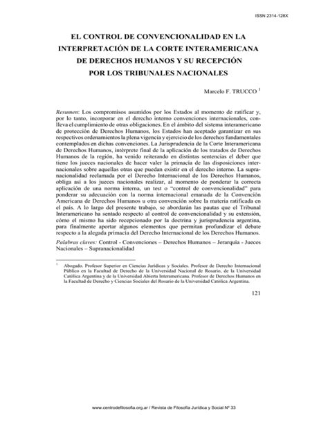 El Control De Convencionalidad En La Interpretaci N De La Corte