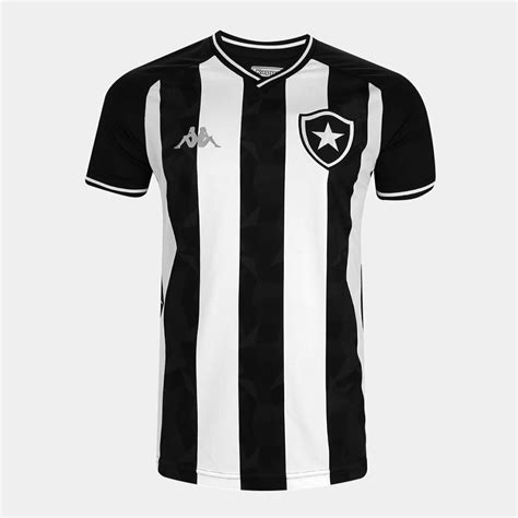 Camisa Botafogo I Torcedor Kappa Masculina Preto E Branco