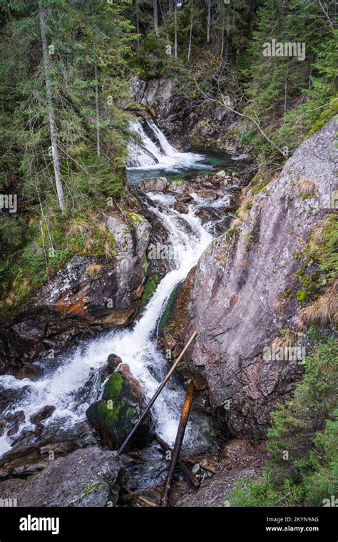 Mickiewicz Waterfall Near The Road To Morskie Oko Lake Zakopane Tatra