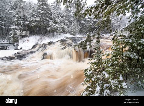 River In Winter Mersey River Kejimkujik National Park Nova Scotia