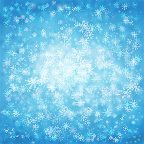 Winter Achtergrond Met Sneeuwvlokken Gratis Vector