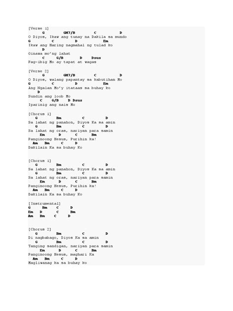 Diyos Ka Sa Amin Chords | PDF