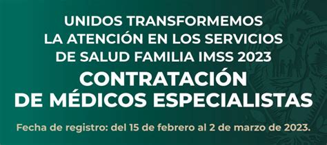 IMSS publica la convocatoria nacional de personal médico 2023