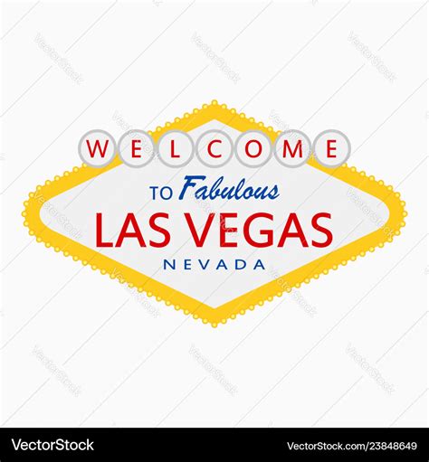 Welcome To Fabulous Las Vegas Nevada Sign Vector Image