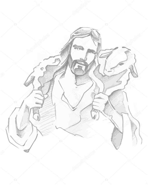 Jesus Christ Good Shepherd — Stock Vector © Bernardojbp 88960078