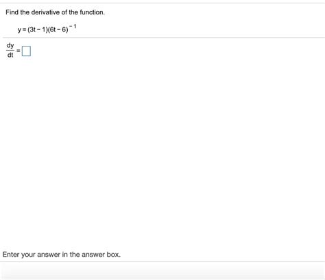 Answered Find The Derivative Of The Function Y Bartleby